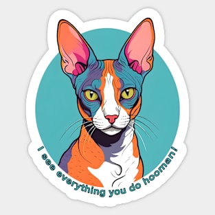 All Seeing Cat Sticker